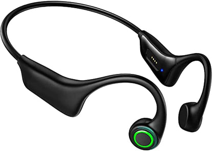 BEARTAIN Bone Conduction Headphones, Wireless Open Ear Headphones Bluetooth 5.0 with Cool Smart Breathing Light, IPX7 Waterproof Sweatproof Workout Headphones Built-in Mic for Fitness Sport