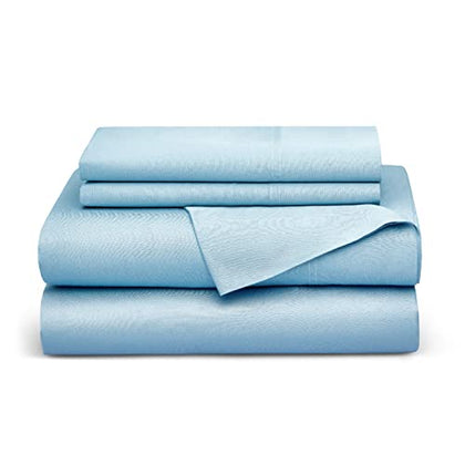 Bedsure Twin Sheets Set, Cooling Sheets, Rayon Derived from Bamboo, Twin Sheets for Boys and Girls, Breathable & Soft Bed Sheets, Hotel Luxury Silky Bedding Sheets & Pillowcases, Teal Blue
