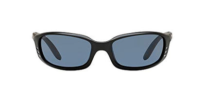 Costa Del Mar Men's Brine Polarized Oval Sunglasses, Matte Black/Grey Polarized-580P, 59 mm
