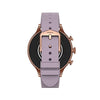 Fossil Women's Gen 6 42mm Stainless Steel and Silicone Touchscreen Smart Watch, Color: Rose Gold, Purple (Model: FTW6080V)