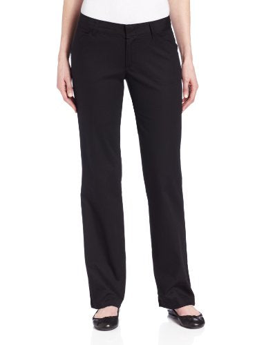 Dickies Women's Relaxed Fit Straight Leg Twill Pant, Black, 14 Short