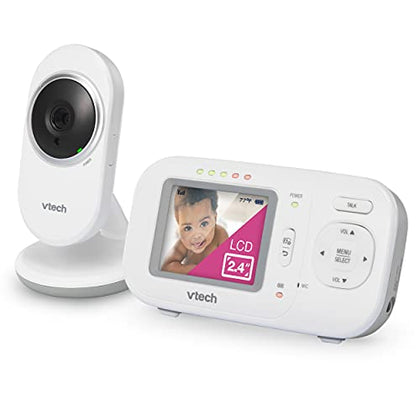 VTech VM320 Video Baby Temperature Monitor, Invisible Night Vision, Soothing Sounds, 2-Way Talk Intercom, Secured Transmission, 2.4