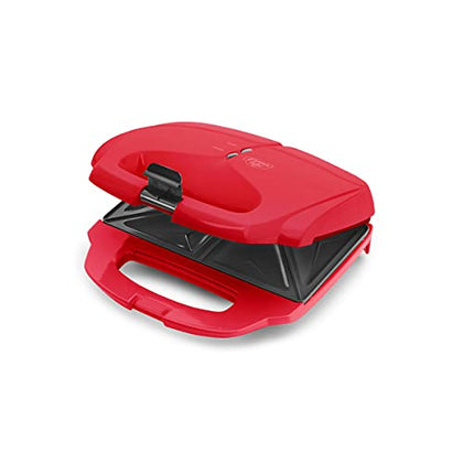 GreenLife Pro Electric Panini Press Grill and Sandwich Maker, French Toast Breakfast Sandwich and Waffle's, Healthy Ceramic Nonstick Plates,Easy Indicator Light, PFAS-Free, Red