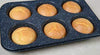 Monfish Jumbo Muffin Pan - Extra Large Cupcake Tins 3.5x1.77 Cups - Carbon Steel Non-Stick Coating -Bakeware with Black Granite Stone Finish