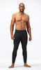 DEVOPS Men's Thermal Compression Pants, Athletic Leggings Base Layer Bottoms with Fly (Small, Black/Black)