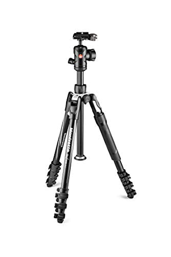 Manfrotto MKBFRLA4B-BHM Befree Advanced 2N1 Travel Tripod with Monopod, Lever Lock, Tripod Bag, Plate and Ball Head Included for Canon, Nikon, Sony, DSLR, CSC, Mirrorless, Up to 9kg, Aluminium
