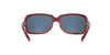 Costa Del Mar Women's Isabela Polarized Rectangular Sunglasses, Black Coral/Grey Polarized-580P, 64 mm