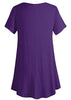 Lock and Love LL Women's Tunic Top Casual T Shirt for Leggings S-5XL Plus Size Made in USA S Dark_Purple