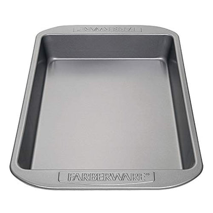 Farberware Nonstick Bakeware Baking Pan / Nonstick Cake Pan, Rectangle - 9 Inch x 13 Inch, Gray