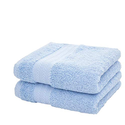 Leisofter Ultra Thick, Soft & Absorbent Cotton Hand Towels for Bathroom(Blue, 2-Pack, 14
