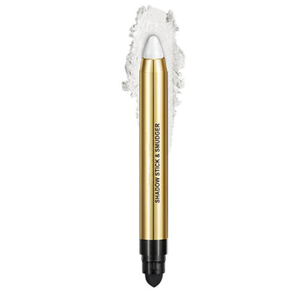 Go Ho White Highlighter Eyeshadow Stick,Cream-to-powder Dual-ended Eyeshadow Pen Eye Shadow Stick,Eye Brightener Highlighter Makeup,Eye Crayon Make up with Sponge Pointed,01