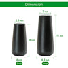 D'vine Dev 8 Inch Matte Black Ceramic Flower Vase for Home Décor, Design Box Package, VS-MAT-B-8