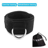 HYVAWO Ankle Straps Neoprene Padded Fitness Wrist Cuffs with D Ring High Strength Exercises Gym Pulley Strap for Cable Machines (Black 2 Pack)