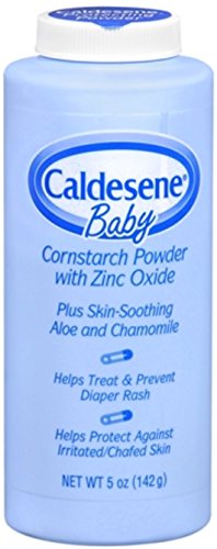Caldesene Baby Cornstarch Powder with Zinc Oxide, 5 Oz Pack of 6