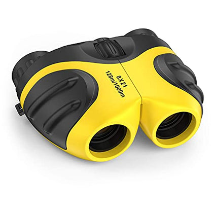 LET'S GO! Boys Toys Age 3-12, DIMY Compact Waterproof Binocular for Kids Boys Outdoor Play Bird Watching Easter Gifts for Boys Age 5-10 Yellow