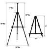 Artist Easel Stand,Extra Thick Aluminum Metal Tripod Display Easel 17 to 56 Inches (97823 (2 Pack Black))