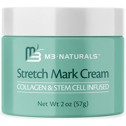 M3 Naturals Stretch Mark Cream Infused with Collagen & Stem Cell Maternity Skincare Oil Removes Stretch Mark Prevention & Scar Remover Lotion Green Tea Extract & Raspberry Ketones