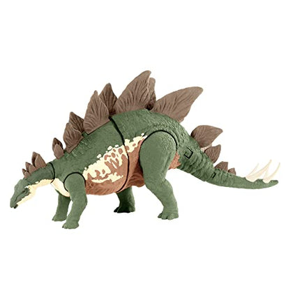 Mattel Jurassic World Toys Camp Cretaceous Mega Destroyers Stegosaurus Dinosaur Action Figure, Toy Gift with Movable Joints, Attack and Breakout Feature