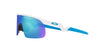 Oakley Youth OJ9010 Resistor Rectangular Sunglasses, Polished White/Prizm Sapphire, 23 mm
