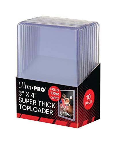 Ultra Pro 82327 3 x 4 inch Toploaders Super Thick (10 Count), Clear