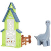 Dino Ranch Action Pack Featuring Brontosaurus - 4 Fence Pieces to Connect- Four Styles to Collect - Toys for Kids Featuring Your Favorite Pre-Westoric Ranchers