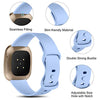 GEAK 15 Pack Bands Compatible with Fitbit Versa 3 /Versa 4 /Fitbit Sense 2/Sense Soft Replacement Waterproof Sport Watch Strap Wristband for Women Men Small