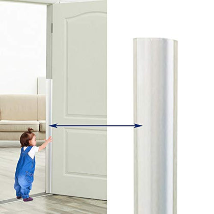 Happlife Finger Pinch Door Guard - Door Protector for Kids - Baby Finger Pinch Guard Door Stopper - Shield for 90 & Probably 180 Degree Doors (Set) - Guard for Door Finger Child Safety.