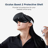 KIWI design Silicone VR Shell Protective Cover Compatible with Quest 2 Accessories, with Two Side Protective Sleeves, Comprehensive Protection for VR (Black)