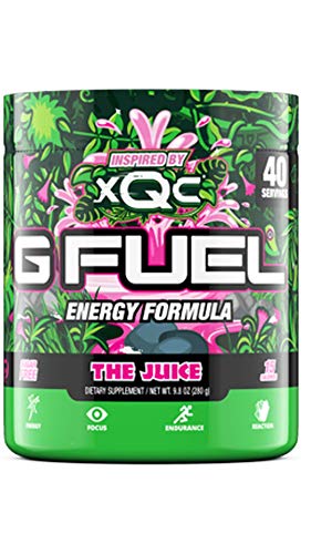G Fuel XQC Energy Powder, Sugar Free, Clean Caffeine Focus Supplement, Water Mix, Orange, Pineapple & Melon Punch Flavor, Focus Amino, Vitamin + Antioxidants Blend - 9.8 oz (40 Servings)