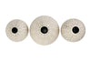 White Stoneware Vases with Textured Black Polka Dots (Set of 3 Sizes)