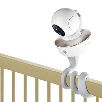 iTODOS Baby Monitor Mount Compatible with Nanit Pro Smart Baby Monitor & Flex Stand,Arlo,Versatile Twist Mount Without Tools or Wall Damage,Travel Baby Monitor Accessory-Gray