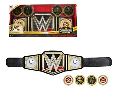 WWE Championship Showdown Deluxe Role Play Title Belt, Authentic Styling with 4 Swappable Side Plates, Adjustable Belt for Kids Ages 6 Years Old & Up