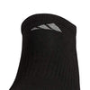 adidas mens Athletic Cushioned No Show Socks (6-Pair), Black/Aluminum 2, Large