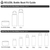 REUZBL Silicone Sea Life Graphic Boot Sleeve Protector Compatible with 32-40 oz Double-Wall Vacuum Insulated Stainless Steel Water Bottles, Black