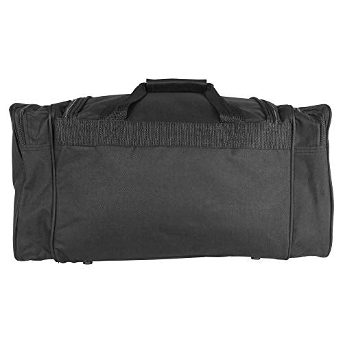 Dalix 20 Inch Sports Duffle Bag with Mesh and Valuables Pockets, Black