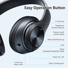 Tuitager Bluetooth Headphones Over-Ear, 60 Hours Playtime Foldable Lightweight Wireless Headphones Hi-Fi Stereo with 6 EQ Modes, Bass Adjustable Headset with Built-in HD Mic, FM, SD/TF for PC/Home-