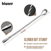 Hiware LZS13B 12 Inches Stainless Steel Mixing Spoon, Spiral Pattern Bar Cocktail Shaker Spoon