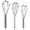 Ouddy 3 Pack Stainless Steel Whisks 8