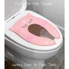 Hippypotamus Travel Potty Seat for Toddler - Pink Unicorn - Folding Potty Training Seat - Portable Toilet Seat Cover for Baby & Kids