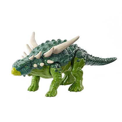 Jurassic World Fierce Force Sauropelta Dinosaur Action Figure with Movable Joints, Realistic Sculpting & Single Strike Feature, Kids Gift Ages 3 Years & Older