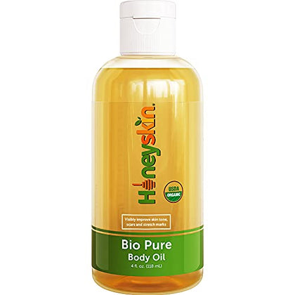 Bio Pure Skincare Vitamin E Oil - Moisturizer for Dry Skin, Pregnancy Stretch Mark Prevention, Oil for Scars, Stretch Mark Treatment with Sweet Almond for skin (4oz)