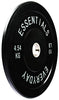 BalanceFrom Color Coded Black Olympic Bumper Plate Weight Plate with Steel Hub, 10LB Pair