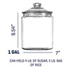 Anchor Hocking Heritage Hill 1 Gallon Glass Jar with Lid, Set of 2