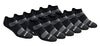Saucony Men's Multi-Pack Mesh Ventilating Comfort Fit Performance No-Show Socks, Black Basic (12 Pairs), 8-12
