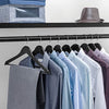 Zober Wooden Hangers 20 Pack - Non Slip Wood Clothes Hanger for Suits, Pants, Jackets w/Bar & Cut Notches - Heavy Duty Clothing Hanger Set - Coat Hangers for Closet - Black
