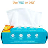 Whoopsie Wipes | Ultra-Soft - 100% Pure Cotton Dry Baby Wipes | Use Wet or Dry | Soft & Sensitive | Hypoallergenic | Extra Strong & Absorbent | Perfect for Diaper Changes, Runny Noses, Drool, Meal Time & Nursing (6-Pack)