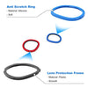 AMVR 6 Pairs Glasses Spacer for Oculus Quest 2, VR Lens Protector Accessories Silicone Anti-Scratch Ring to Protect Headset Lens and Glasses Compatible with Meta Quest 1/Rift S/Go?Red & Blue, Black?