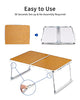 Foldable Laptop Table for Bed, SUVANE Lap Desk Bed Desk, Breakfast Serving Bed Tray, Portable Mini Picnic Table Storage Space Laptop Desk Reading Holder(Bamboo)