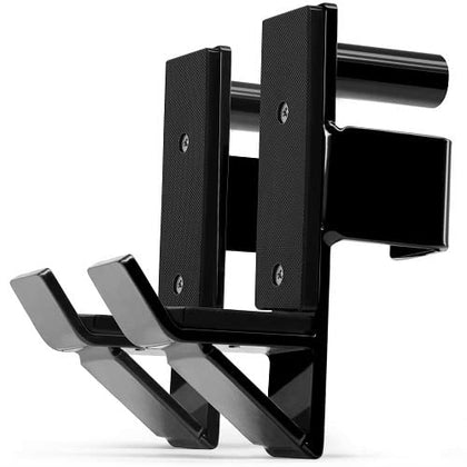 Yes4All J-Hooks Barbell Holder for Power Rack - J Hook Weight Rack / Fitness Racks J Hook - Fit 2x2 inch Square Tube (Pair)