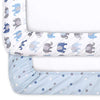 The Peanutshell Elephant Fitted Crib Sheet Set for Baby Boys or Girls, 2 Pack Unisex Set